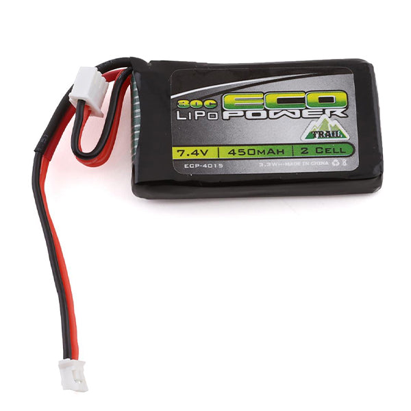 EcoPower "Trail" SCX24 2S 30C LiPo Battery w/PH2.0 Connector (7.4V/450mAh) Default Title
