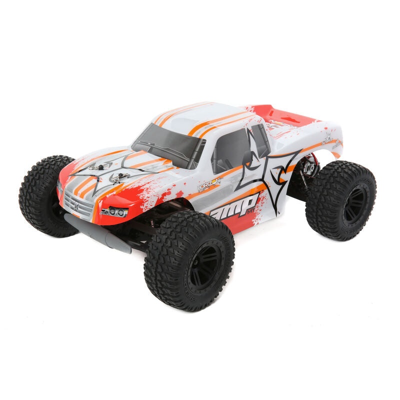 ECX AMP 1/10 RTR 2WD Monster Truck w/2.4GHz Radio (White/Orange)