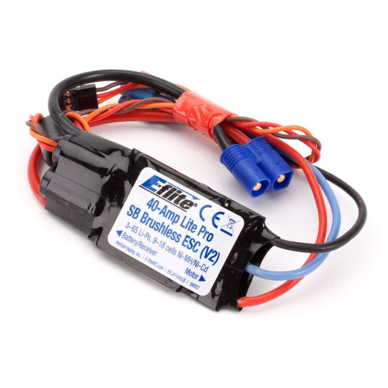 E-flite 40-Amp Lite Pro Switch-Mode BEC Brushless ESC (V2)