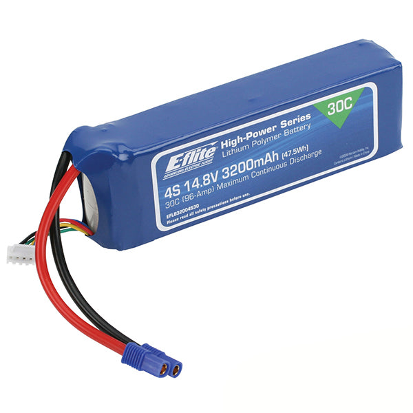 E-flite 4S LiPo Battery 30C (14.8V/3200mah) w/EC3 Connector Default Title