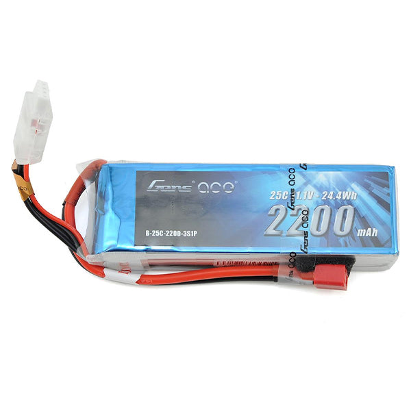 Gens Ace 3S LiPo Battery 25C (11.1V/2200mAh) w/T-Style Connector