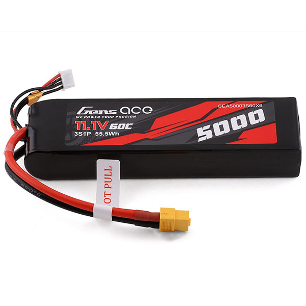 Gens Ace 3s LiPo Battery 60C (11.1V/5000mAh) w/XT-60 Connector