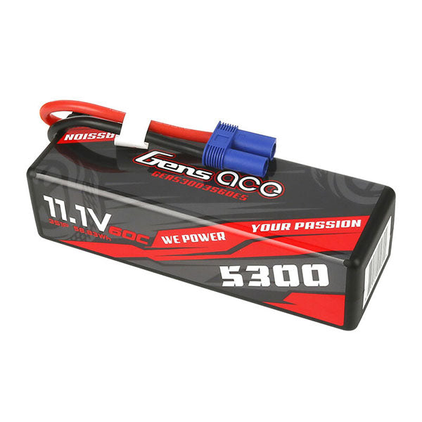 Gens Ace 3s LiPo Battery 60C (11.1V/5300mAh) w/EC5 Connector Default Title