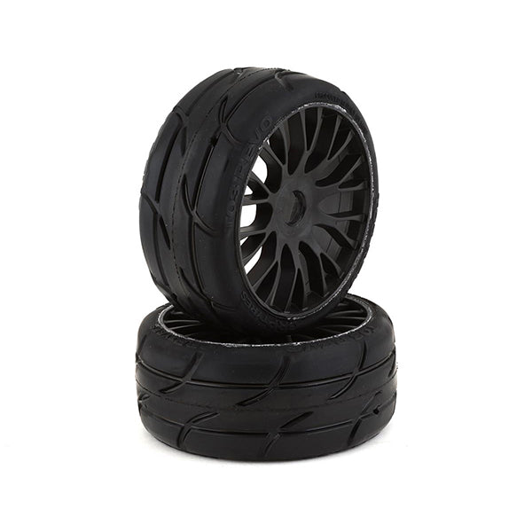 GRP GT - TO3 Revo Belted Pre-Mounted 1/8 Buggy Tires (Black) (2) (XB1) w/FLEX Wheel