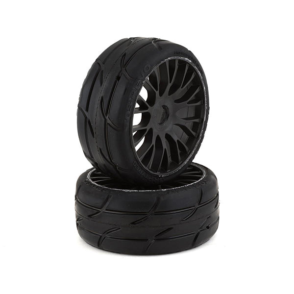 GRP GT - TO3 Revo Belted Pre-Mounted 1/8 Buggy Tires (Black) (2) (XM3) w/FLEX Wheel