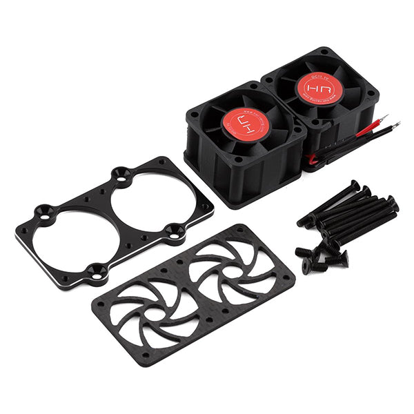 Hot Racing Kraton/Outcast 8S Twin 40mm Twister Motor Cooling Fan Kit (11.1V) Default Title