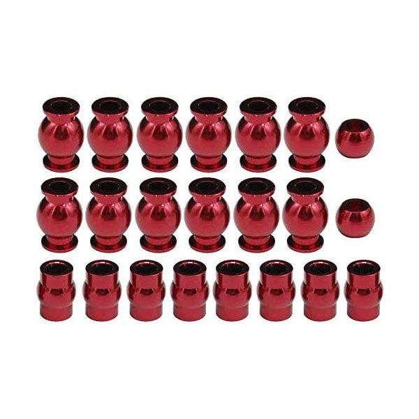 Hot Racing Arrma 4x4 Aluminum Pivot Ball Set (Red) Default Title