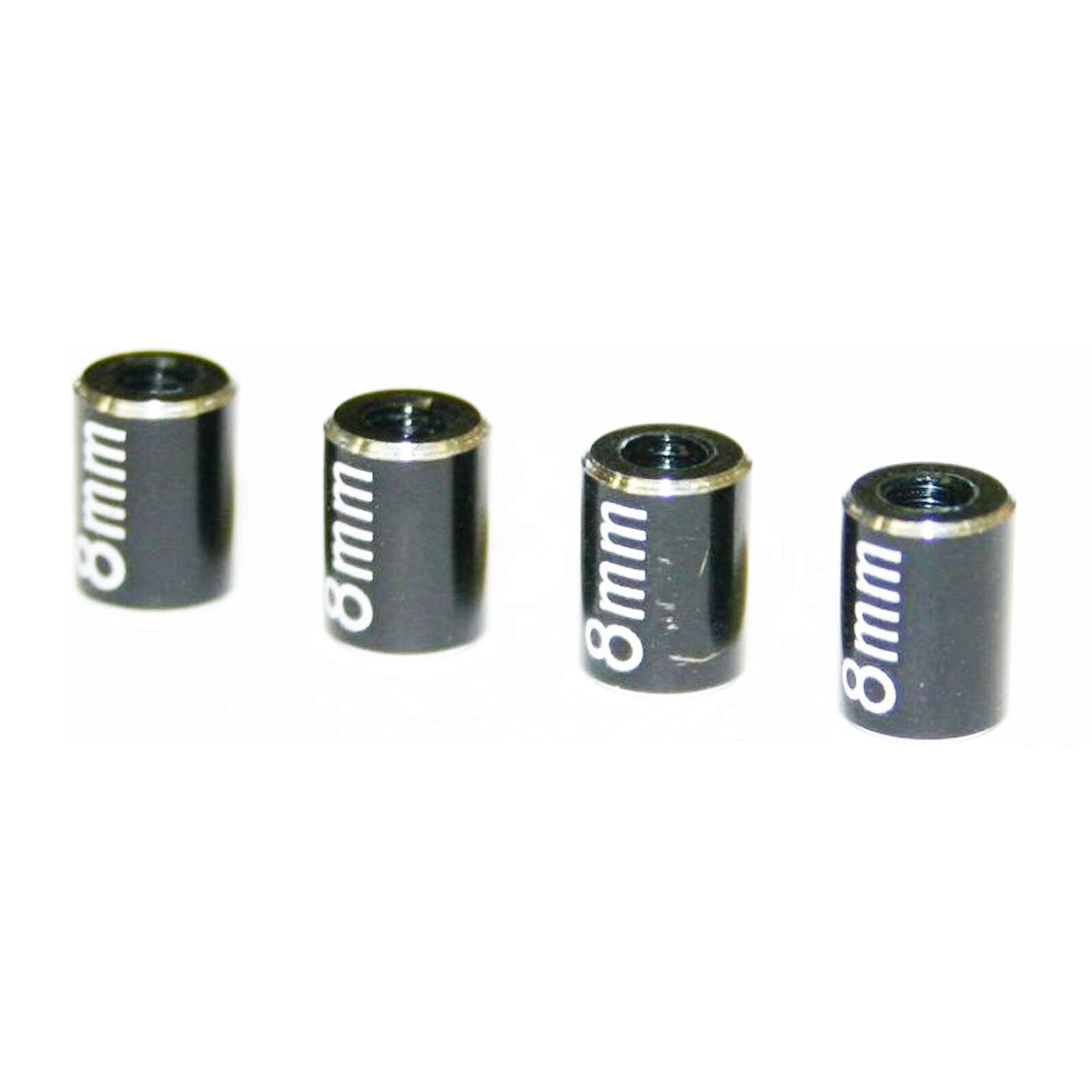 Hot Racing  Aluminum Standoff Post Link 6x8mm w/ M3 Threads (Black)(4)