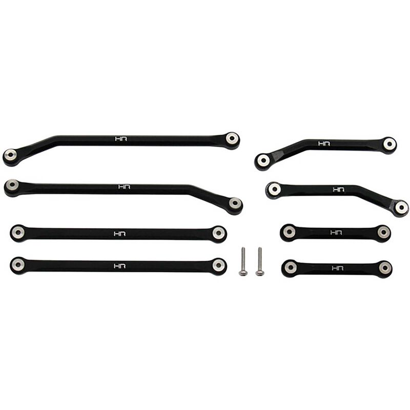 Hot Racing Aluminum High Clearance 4 Links Set for 5.25 (133.5mm) Wheelbase: SCX24 B-17 Betty, Deadbolt