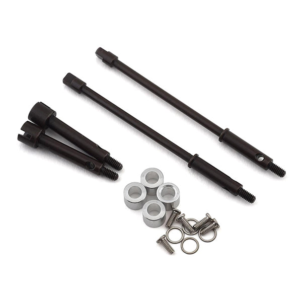 Hot Racing Axial SCX24 +4mm Wide Track Steel Drive Stub Axle Set Default Title