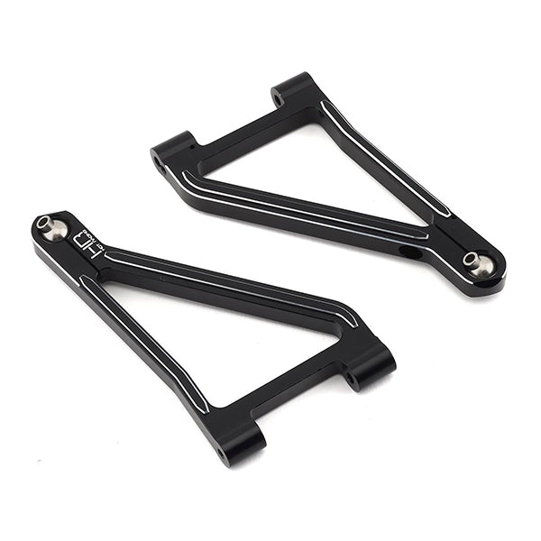 Hot Racing Traxxas Unlimited Desert Racer Aluminum Front Upper Arms (Black)