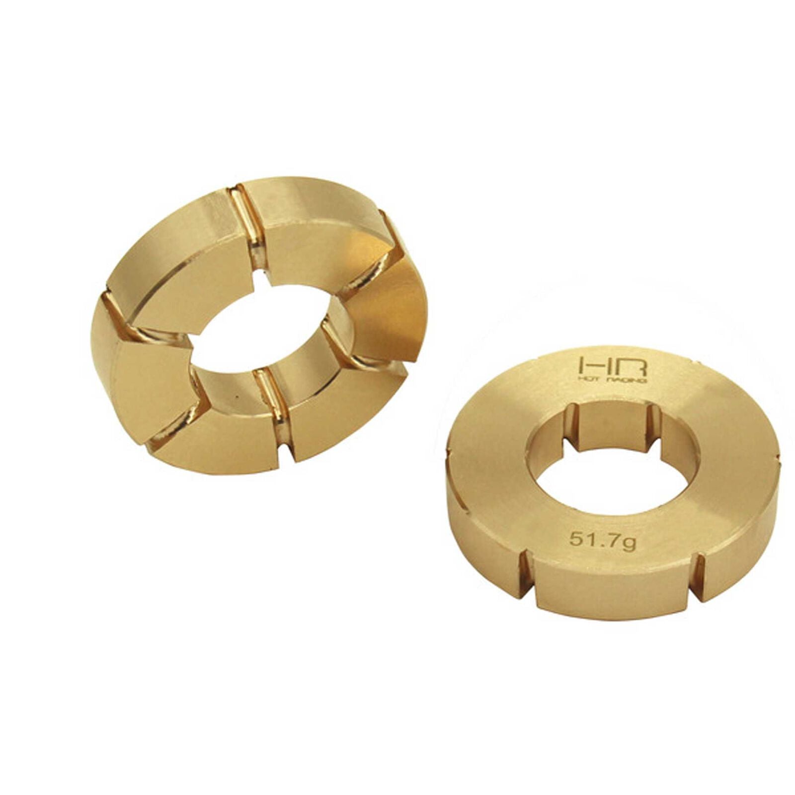 Hot Racing 51.7g Brass Machete Wheel Weights: Axial UTB18