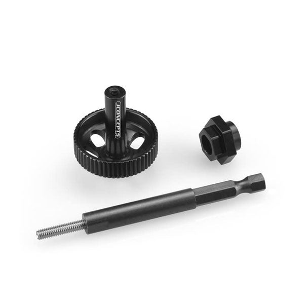 JConcepts Tire Break-In Drill Adaptor Kit (Black) (12mm/17mm)