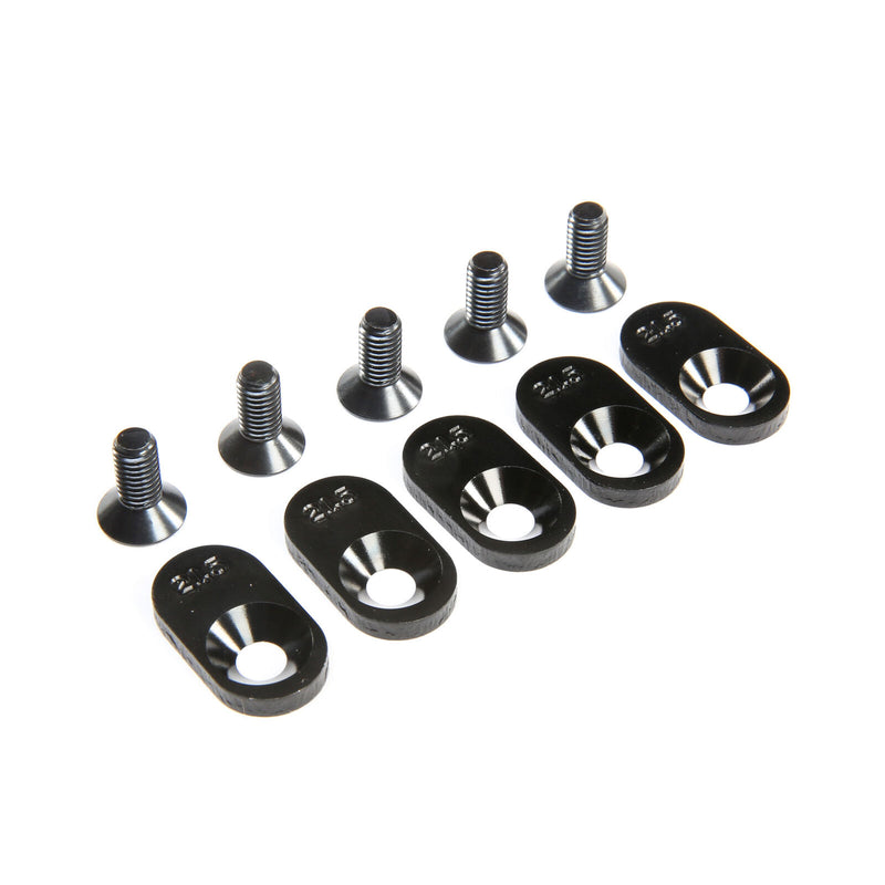 Losi Engine Mount Insert and Screws 21.5T, Black (5): 5ive-T 2.0 (fits 62T spur)