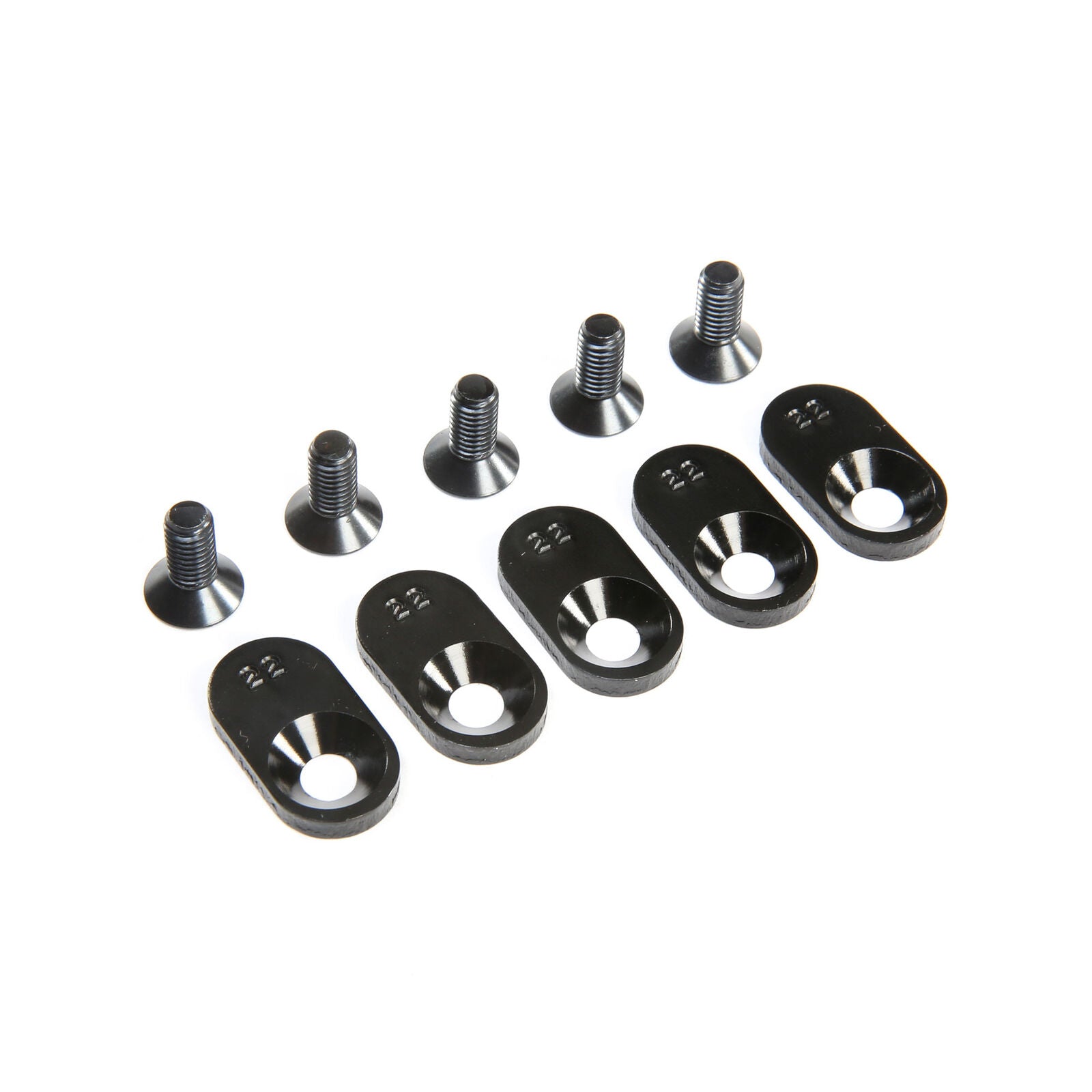 Losi 5ive-T 2.0 22T Engine Mounts Inserts (Black) (5)