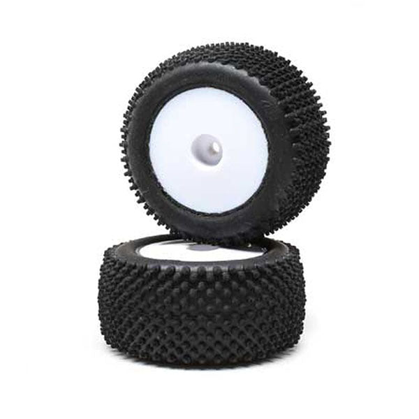 Losi Mini-T 2.0 Step Pin Pre-Mounted Rear Tires (White) (2) Default Title