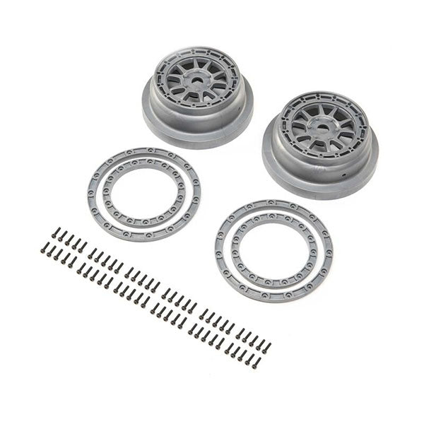 Losi Super Baja Rey SBR 2.0 Beadlock Wheel & Ring Set (2) Default Title