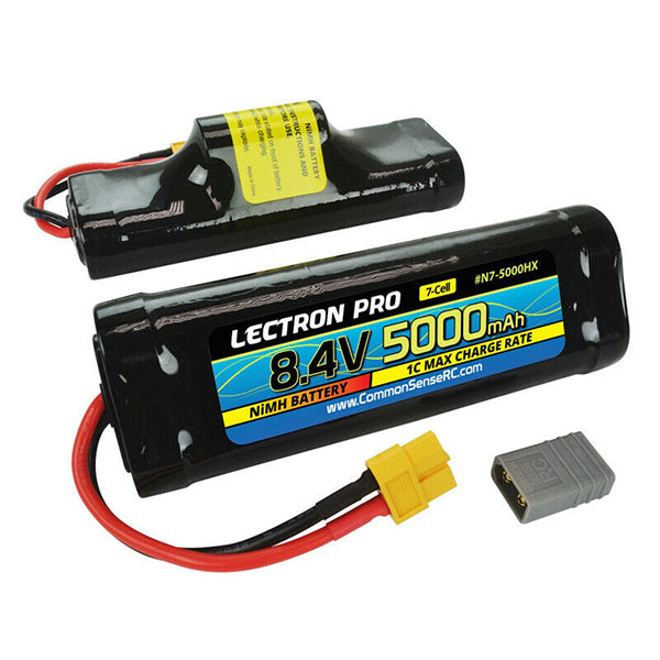 Common Sense RC Lectron Pro NiMH 8.4V (7-cell) 5000mAh Hump Pack with XT60 Connector + CSRC adapter for XT60 Default Title