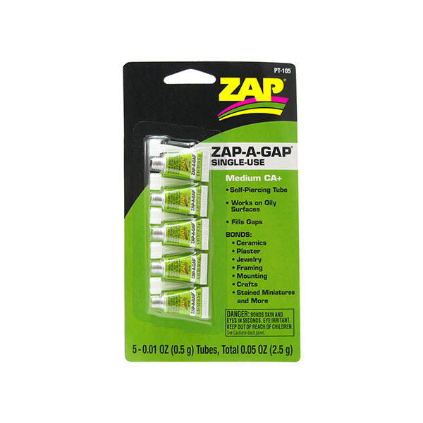 Pacer Technology Zap-A-Gap CA+ Glue (Medium) (5g) (5) Default Title