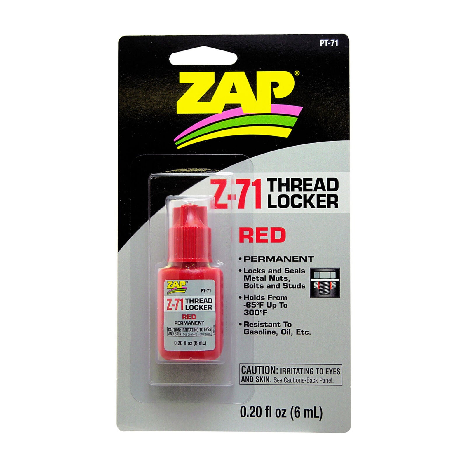 Pacer Technology Zap ZAP Z-71 Red Thread Lock .20 oz