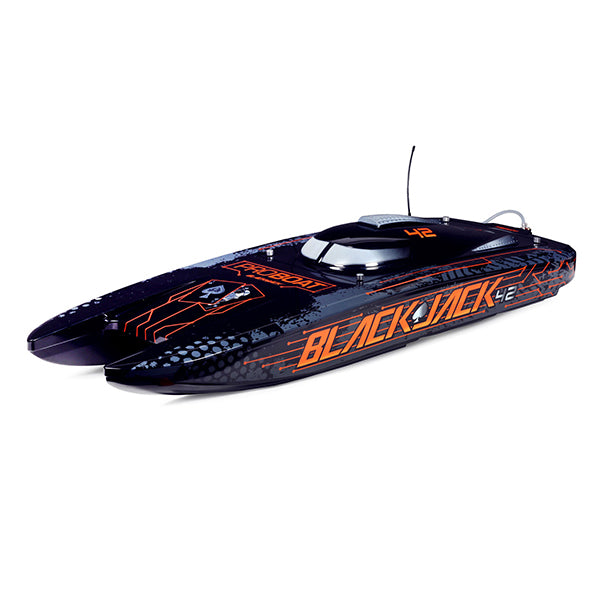 Pro Boat Blackjack 42" 8S Brushless RTR Electric Catamaran (Black/Orange) w/2.4GHz Radio System Default Title
