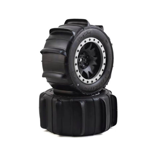 Pro-Line X-Maxx Sling Shot Pre-Mounted Sand Tires w/Impulse Pro-Loc Wheels Black(MX43) () (2) Default Title
