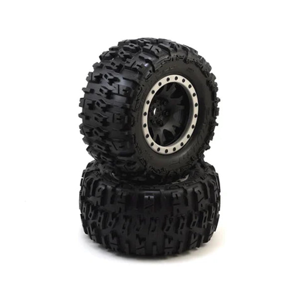 Pro-Line X-Maxx Trencher Pro-Loc Pre-Mounted All Terrain Tires (MX43) w/Impulse Pro-Loc Wheels (Black) (2) Default Title