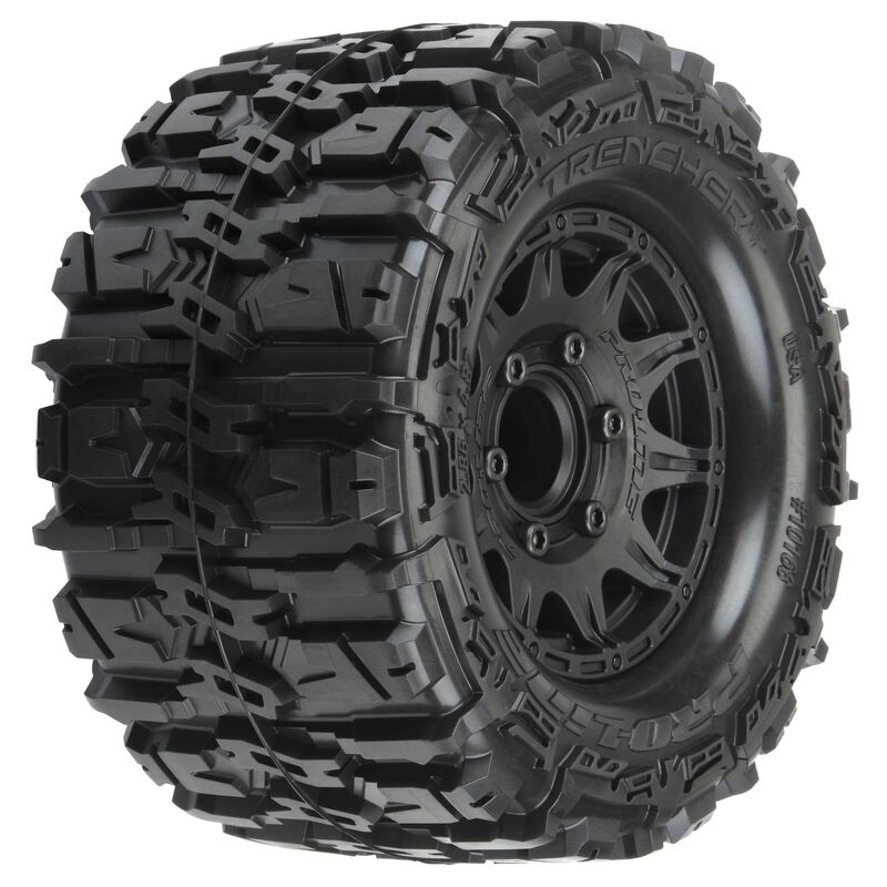 Pro-Line Trencher HP Belted 2.8" Pre-Mounted Truck Tires (M2) (2) (Black) w/Raid Rear Wheels