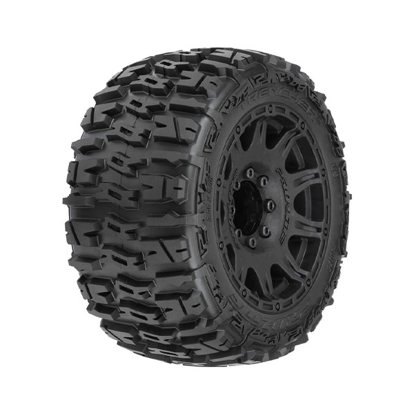 Pro-Line Trencher LP 3.8" Pre-Mounted Truck Tires (2) (Black) (M2) w/Raid 8x32 Removable Hex Wheels Default Title