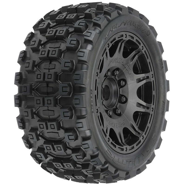 Pro-Line 1/6 Badlands MX57 Front/Rear 5.7" Tires Mounted 24mm Black Raid (2) Default Title