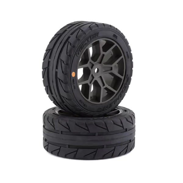 Proline 1/8 Vector S3 Front/Rear 35/85 2.4" Belted Mounted Tires, 14mm Gray: Vendetta Default Title