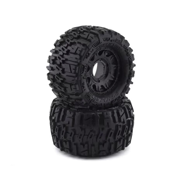 Pro-Line Trencher 2.8" Tires w/Raid 6x30 Wheels (2) (M2) (Black) w/Removable Hex Default Title