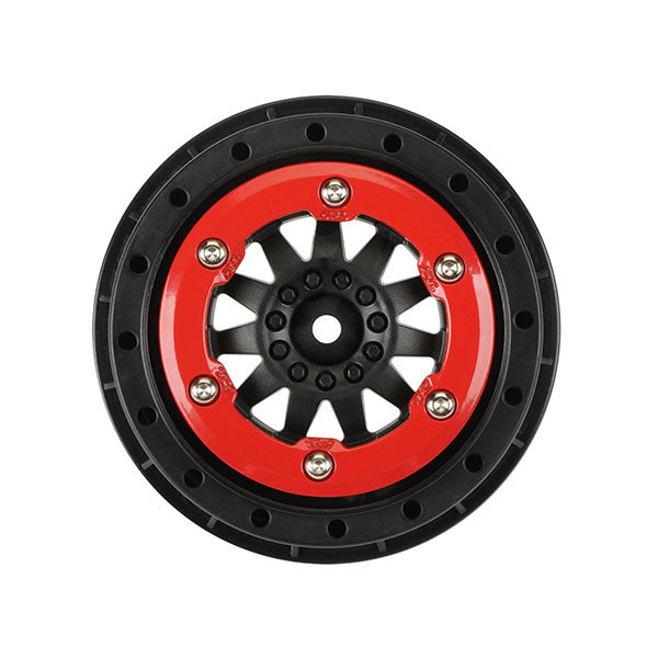 Pro-Line F-11 Bead-Loc Short Course Wheels (Black/Red) (2) w/12mm Hex (Slash Rear) Default Title