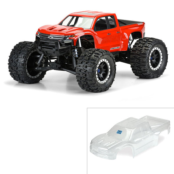 Pro-Line 2019 Chevy Silverado Z71 Trail Boss Pre-Cut Monster Truck Body (Clear) (X-Maxx) Default Title