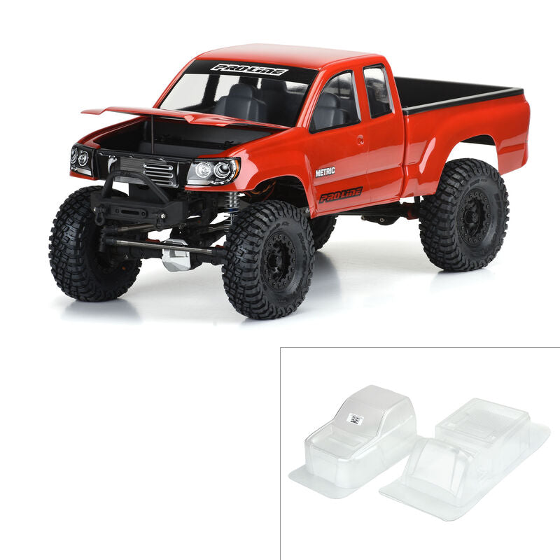 Pro-Line Builder’s Series: Metric 12.3" Rock Crawler Body (Clear) w/Cab, Bed & Opening Hood