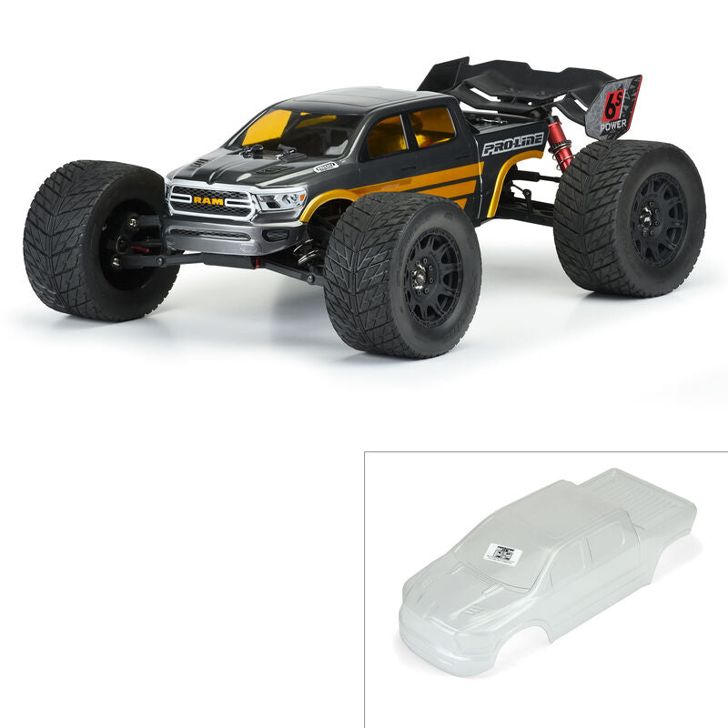 Pro-Line 2020 Ram Rebel 1500 Pre-Cut Monster Truck Body (Clear) (Kraton 6S)