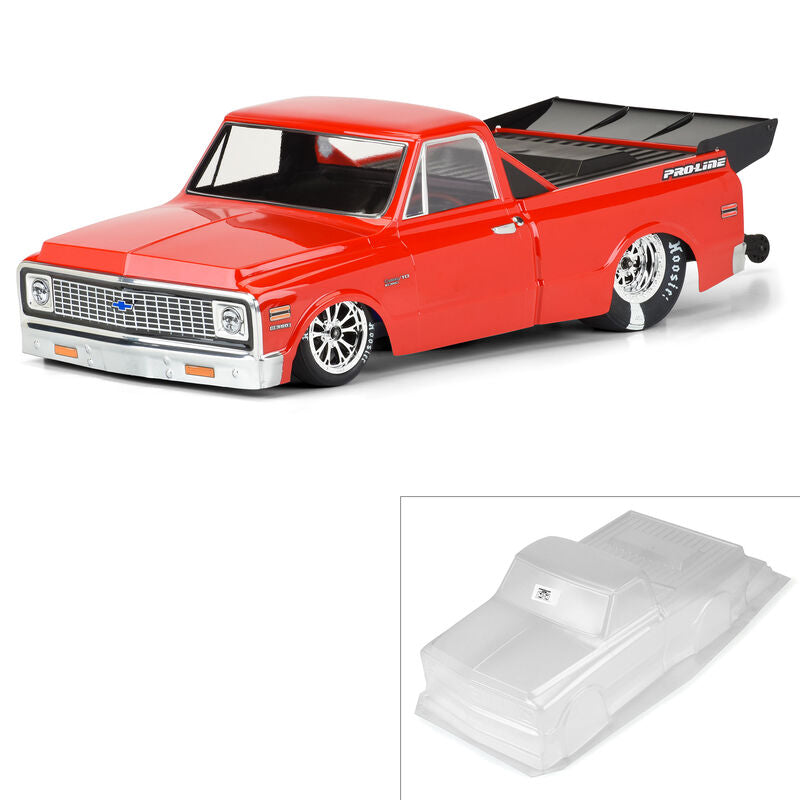 Pro-Line 1972 Chevy C-10 1/10 Short Course No Prep Drag Racing Body (Clear)