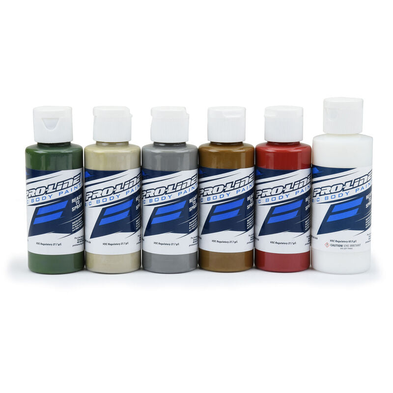 Pro-Line RC Body Airbrush Paint Military Color Set (6)