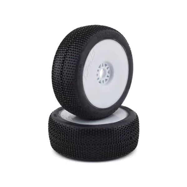 Pro-Line Buck Shot Pre-Mounted 1/8 Buggy Tires (White) (2) (M3) w/Velo