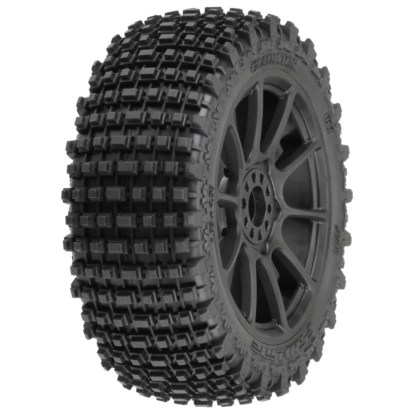 PROLINE 1/8 Gladiator M2 Fr/Rr Buggy Tires Mounted 17mm Black Mach 10 (2)