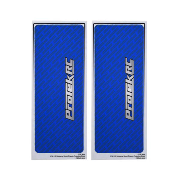 ProTek RC Universal Chassis Protective Sheet (2) (12.5x33.5cm) BLUE
