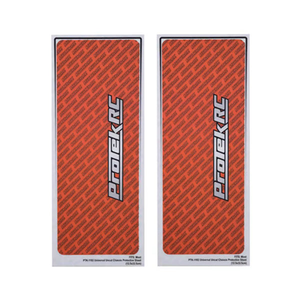 ProTek RC Universal Chassis Protective Sheet (Orange) (2) (12.5x33.5cm) Default Title