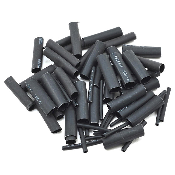 ProTek RC 1.5, 5, 6 & 8mm Shrink Tubing Assortment Pack (Black) (20) (1" Length) Default Title