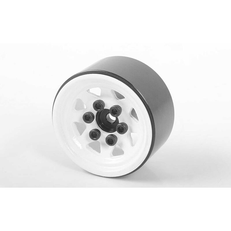 RC4WD 1/18 Gelande II Stamped Steel 1.0'' Stock Beadlock Wheels (White) (4)