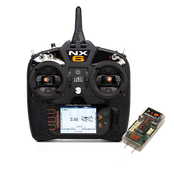 Spektrum RC NX6 2.4GHz DSMX 6-Channel Radio System w/AR6610T Receiver Default Title