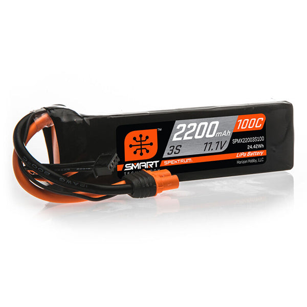Spektrum 11.1V 2200mAh 3S 100C Smart LiPo Battery: IC3 Default Title