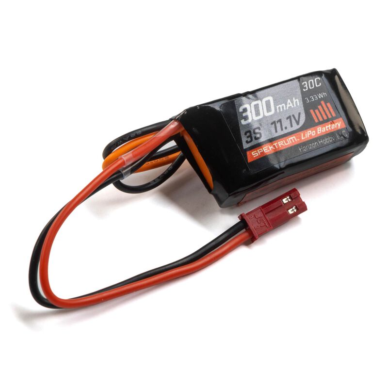 Spektrum RC 11.1V 300mAh 3S 30C LiPo Battery: JST