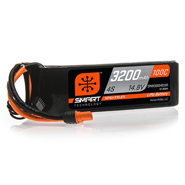 Spektrum RC 4S Smart LiPo 100C Battery Pack (14.8V/3200mAh) w/IC3 Connector Default Title