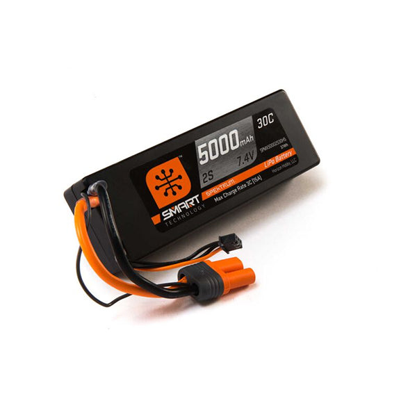 Spektrum RC 2S Smart LiPo Hard Case Battery Pack w/IC5 Connector (7.4V/5000mAh) Default Title