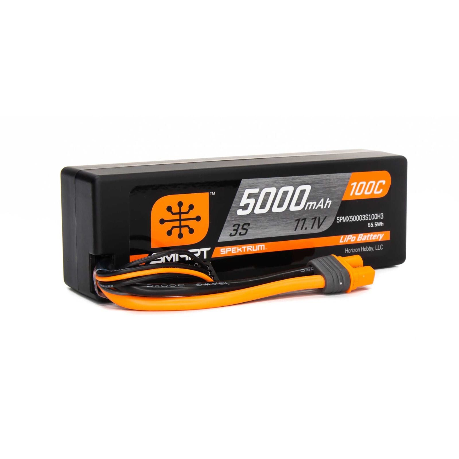 SPEKTRUM SMART 5000mAh 3S 11.1V 100C Smart LiPo Hardcase; IC3